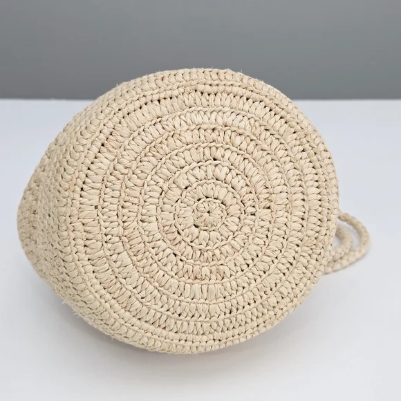 NWT SEZANE CAPUCINE MINI BAG - NATURAL RAFFIA - Picture 9 of 9